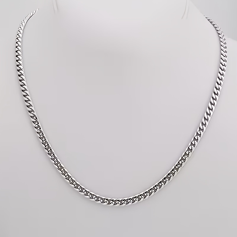 Men's Cuban Chain Necklace, Gift for Him